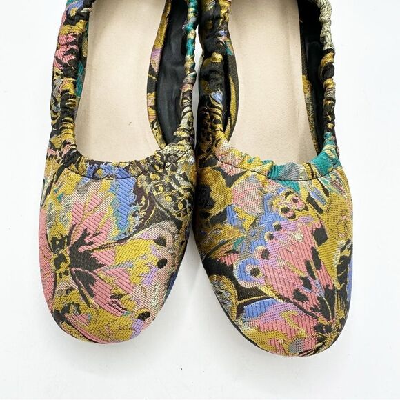 ASOS Simone Floral Satin Fabric Block Heels In Jacquard Sz 5 - Picture 7 of 11